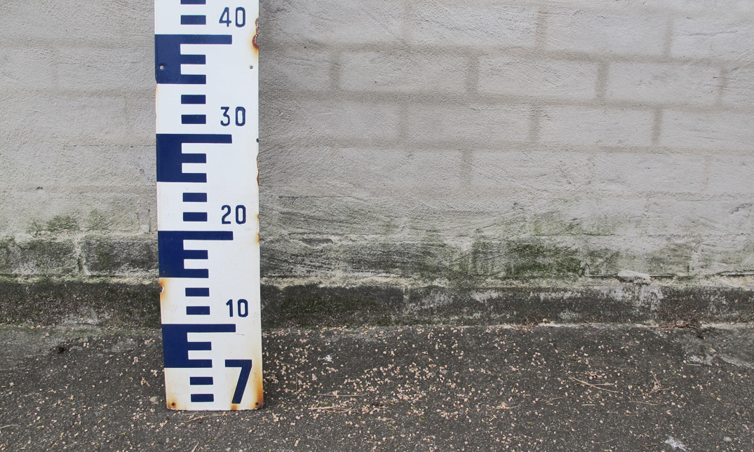 Vintage French Water Depth Measure quintessential duckeggBLUE