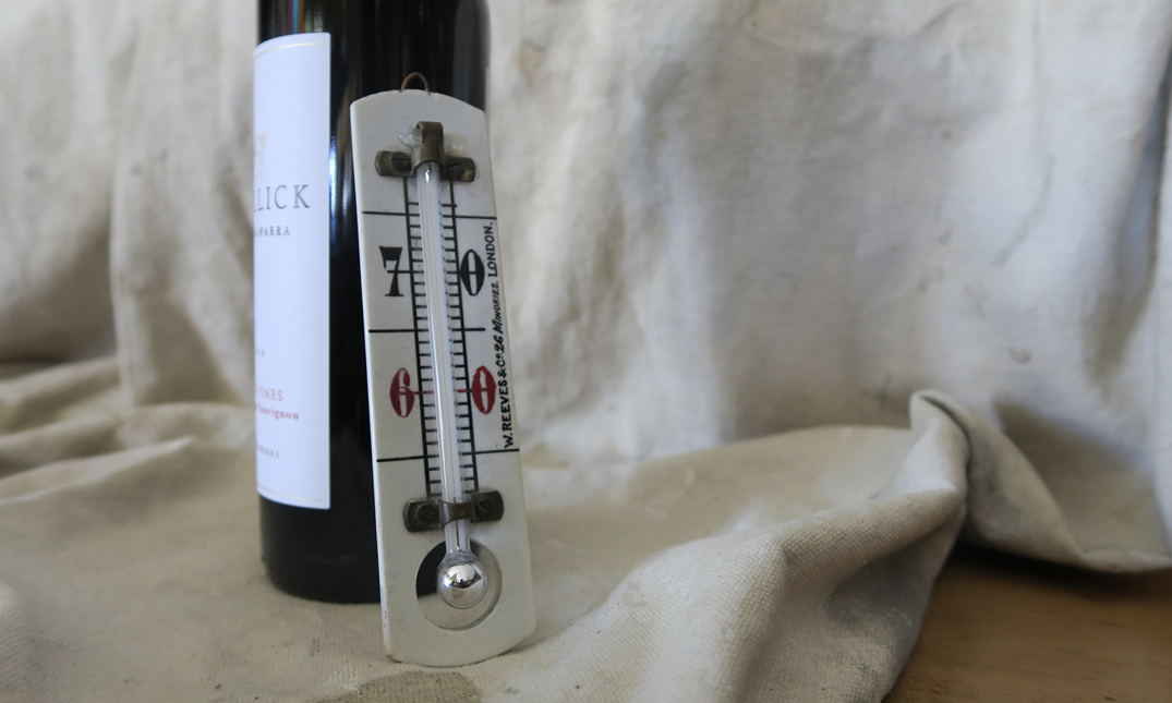 Vintage Wine Cellar Thermometer quintessential duckeggBLUE