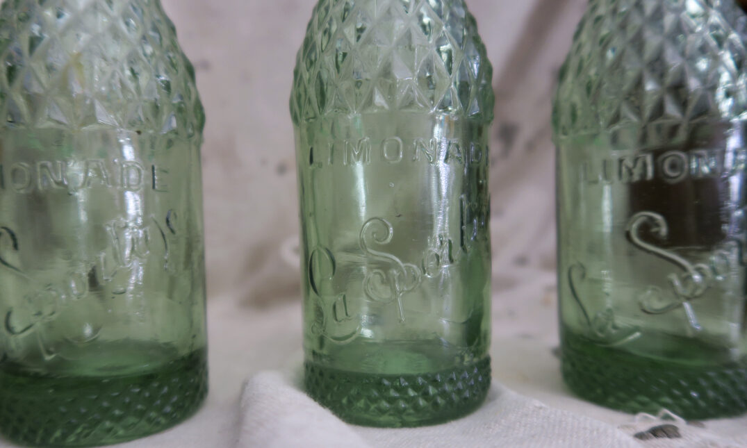 Vintage French Lemonade Bottles quintessential duckeggBLUE