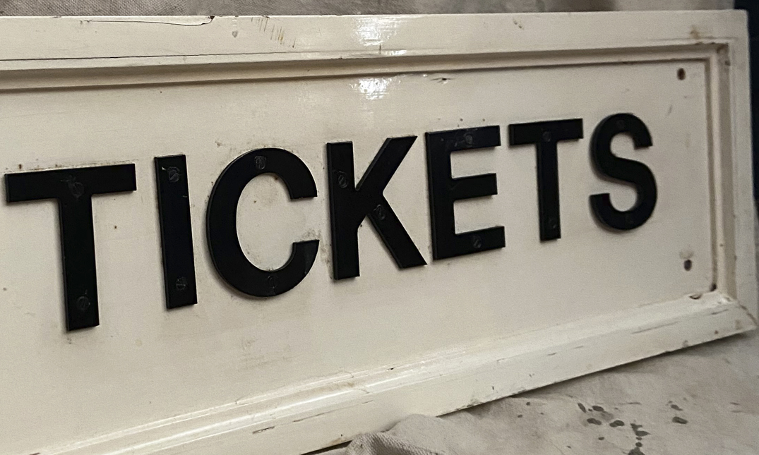 Tickets Railway Sign