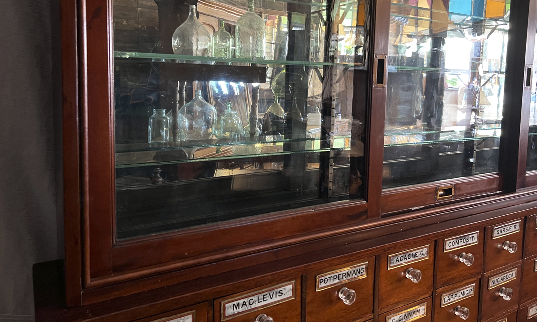 Pharmacists Antique Apothecary quintessential duckeggBLUE