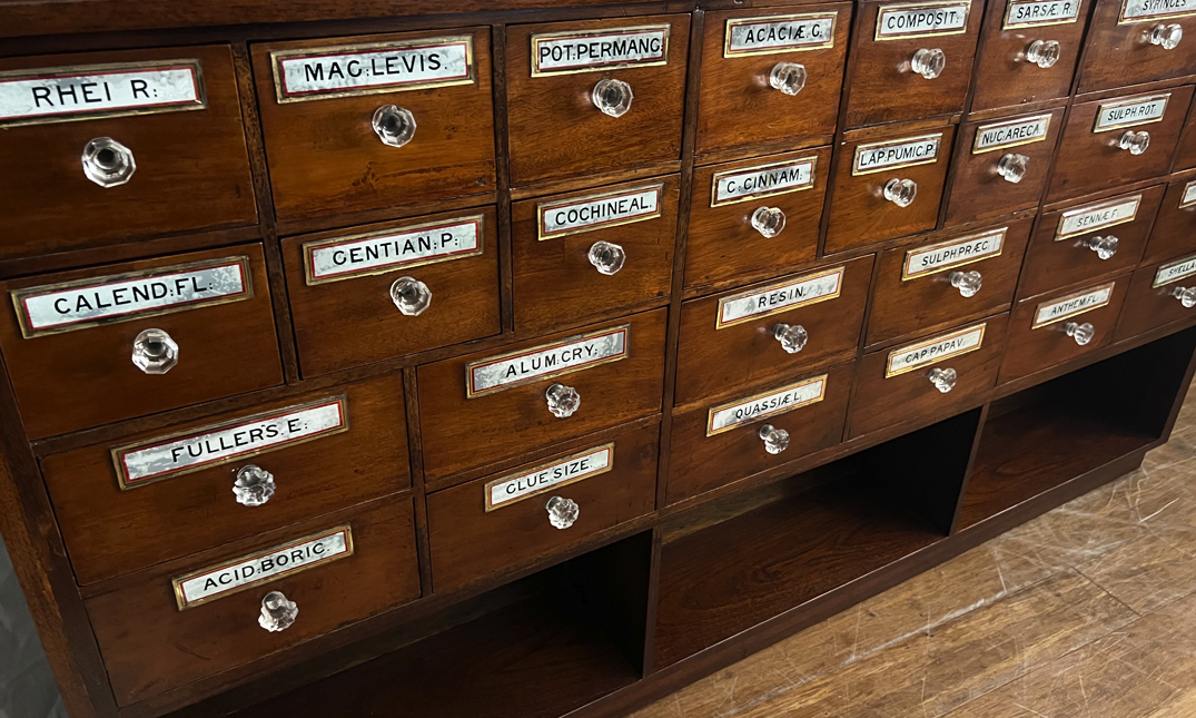 Pharmacists Antique Apothecary quintessential duckeggBLUE