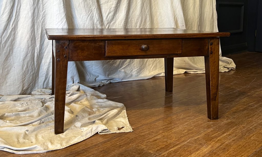 Antique French Oak Coffee Table quintessential duckeggBLUE