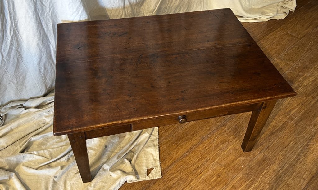 Antique French Oak Coffee Table quintessential duckeggBLUE