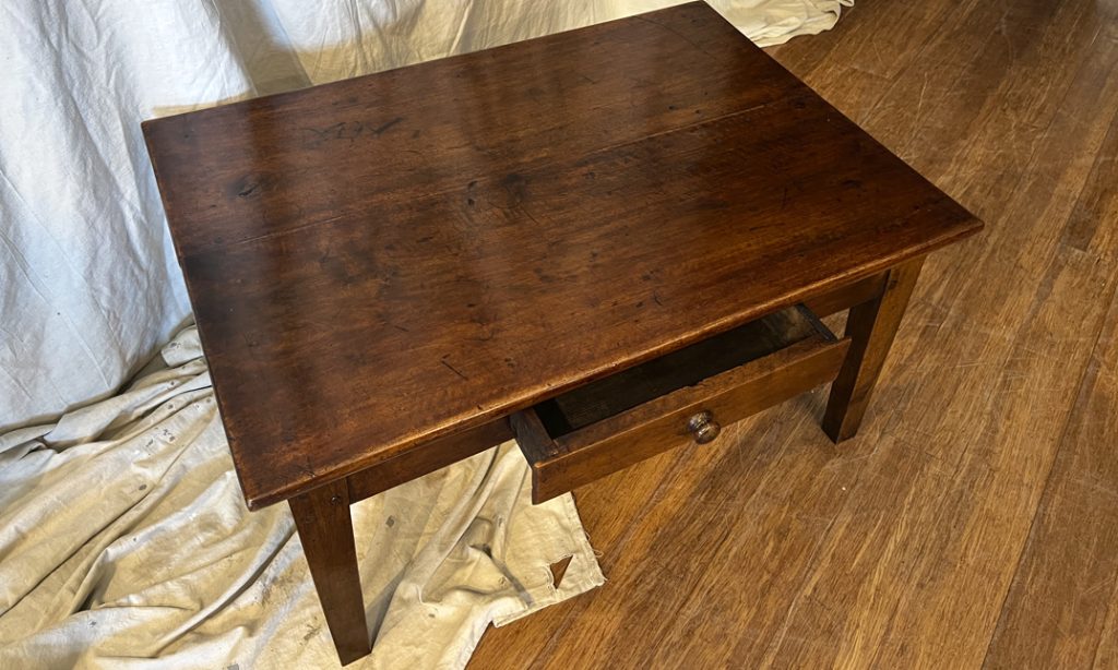 Antique French Oak Coffee Table quintessential duckeggBLUE